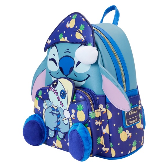 Disney Loungefly SDCC Limited Edition Bedtime Stitch Glow Mini Backpack - Picture 3 of 6